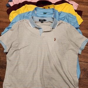 U.S. Polo Assn. Men's Polo Shirts - Striped, Yellow, Blue, Maroon